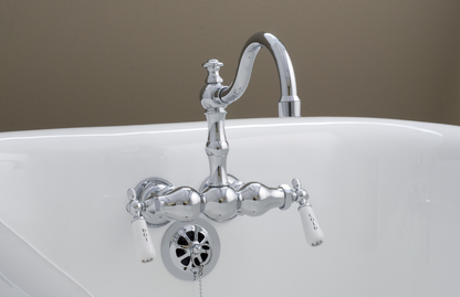 Strom Living 3 Ball Tub Faucet with Fixed Arched Spout and Centers