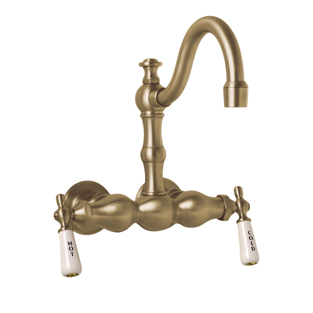Tub Faucet, 3 Ball with Fixed Arched Spout and Centers P1004 | Strom Living