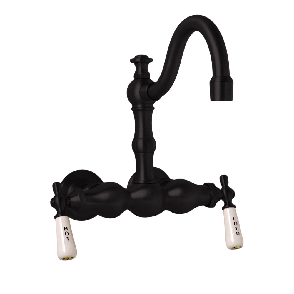 Tub Mount Arched Spout Faucet 3 Ball Handles P1004 | Strom Living