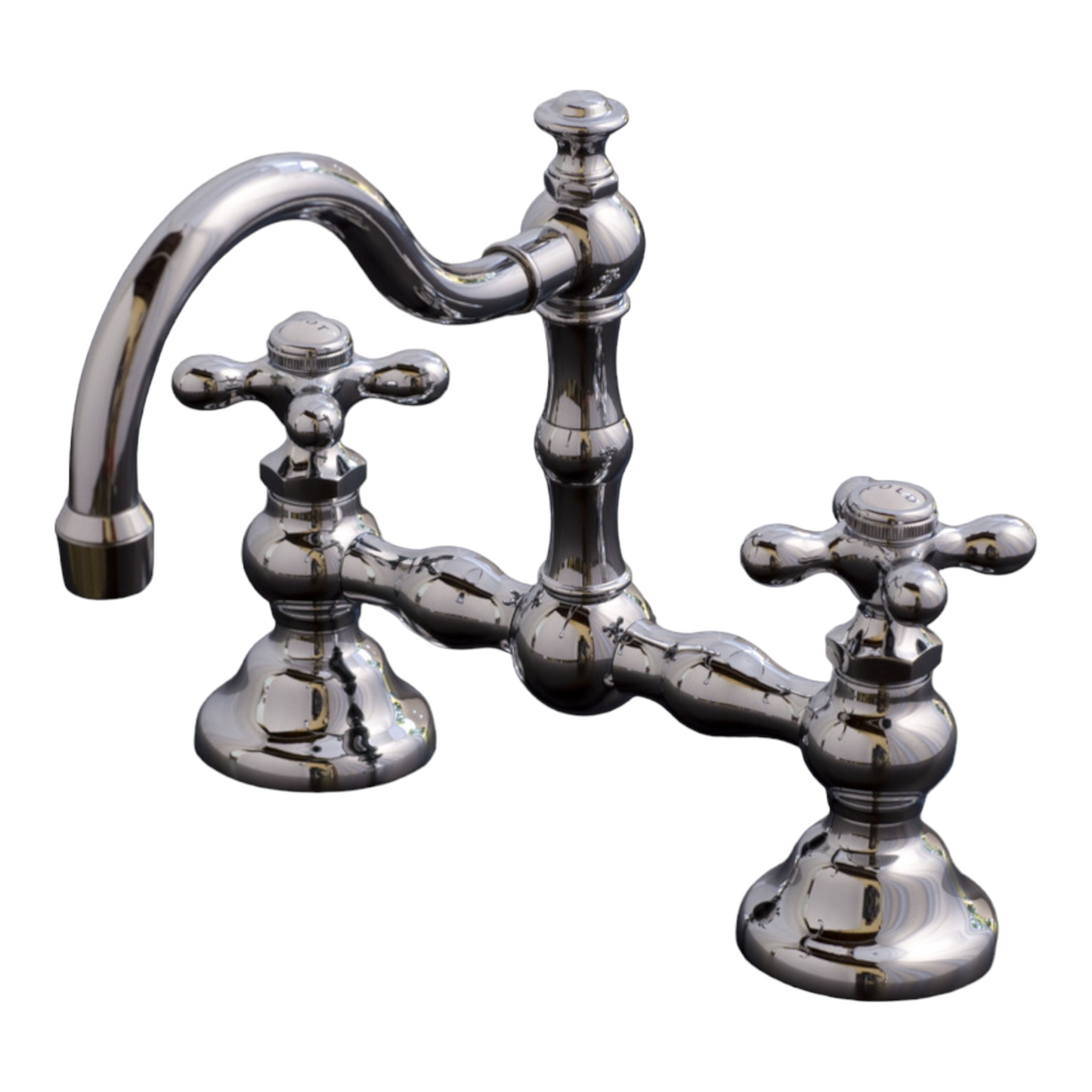 Strom Living P1005-8 Rio Grande Bridge Lavatory Faucet with Fixed Arch Spout & Cross Handles