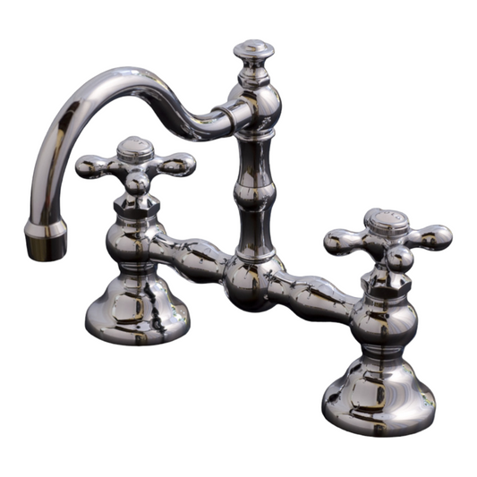 Strom Living P1005-8 Rio Grande Bridge Lavatory Faucet with Fixed Arch Spout & Cross Handles