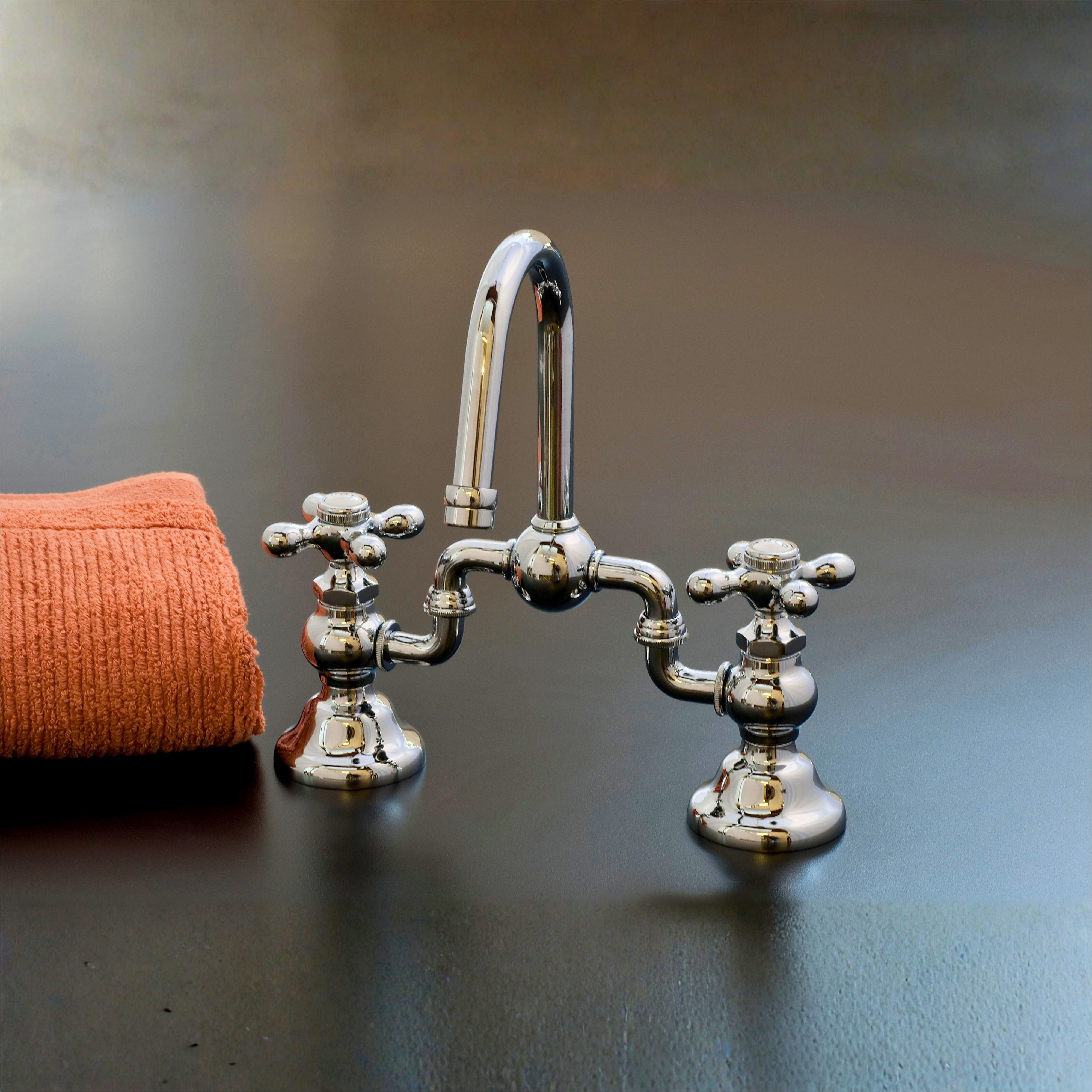 Columbia Adjustable Bridge Faucet P1007 | Strom Living - Bathroom Faucets