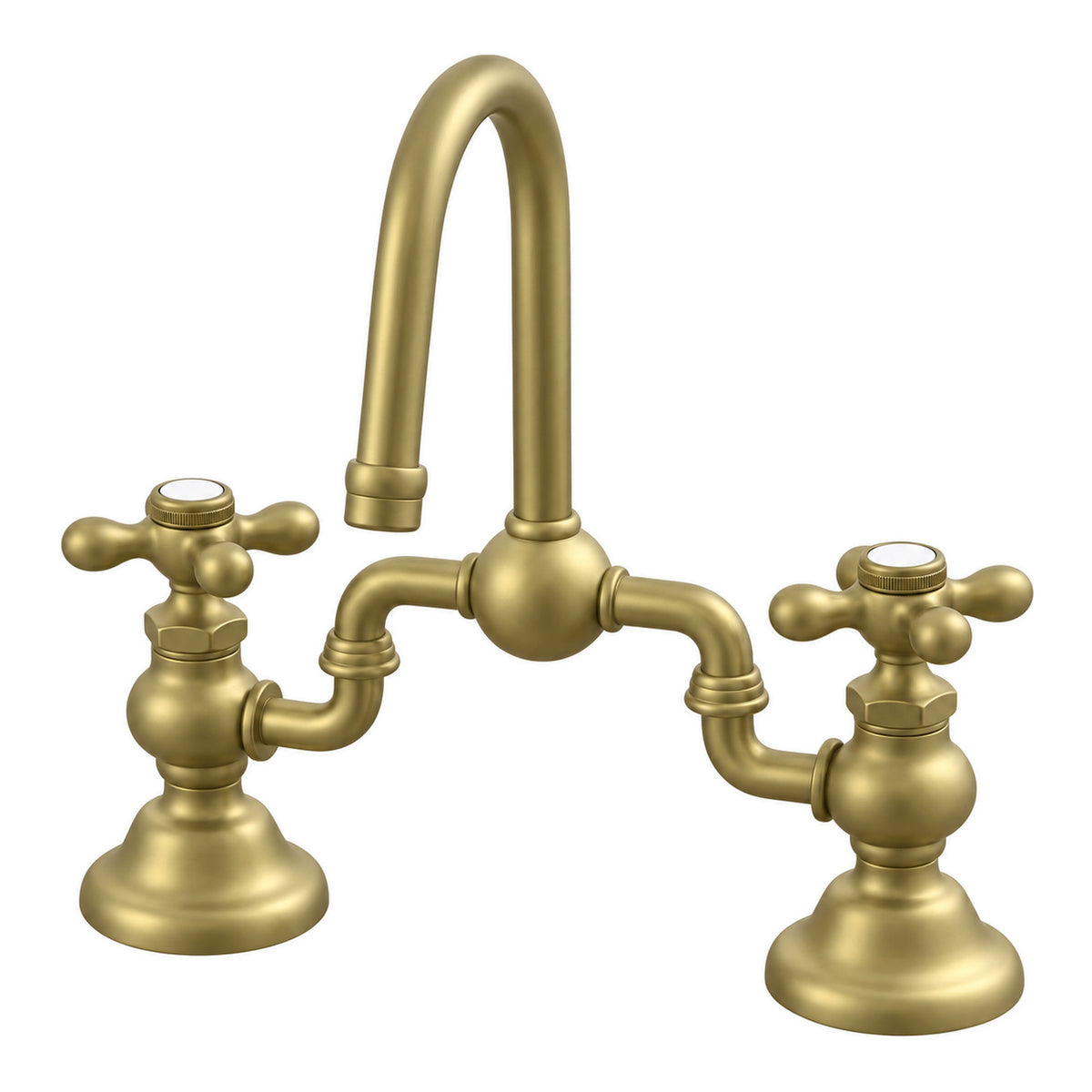 Columbia Adjustable Bridge Faucet P1007 in Raw Brass