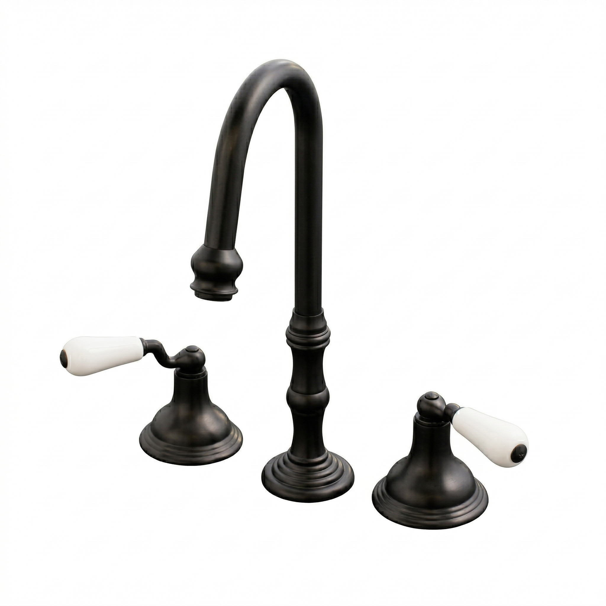 St. Lawrence Widespread Gooseneck Lav Faucet P1008 | Strom Living Oil Rubbed Bronze - Bathroom Faucets