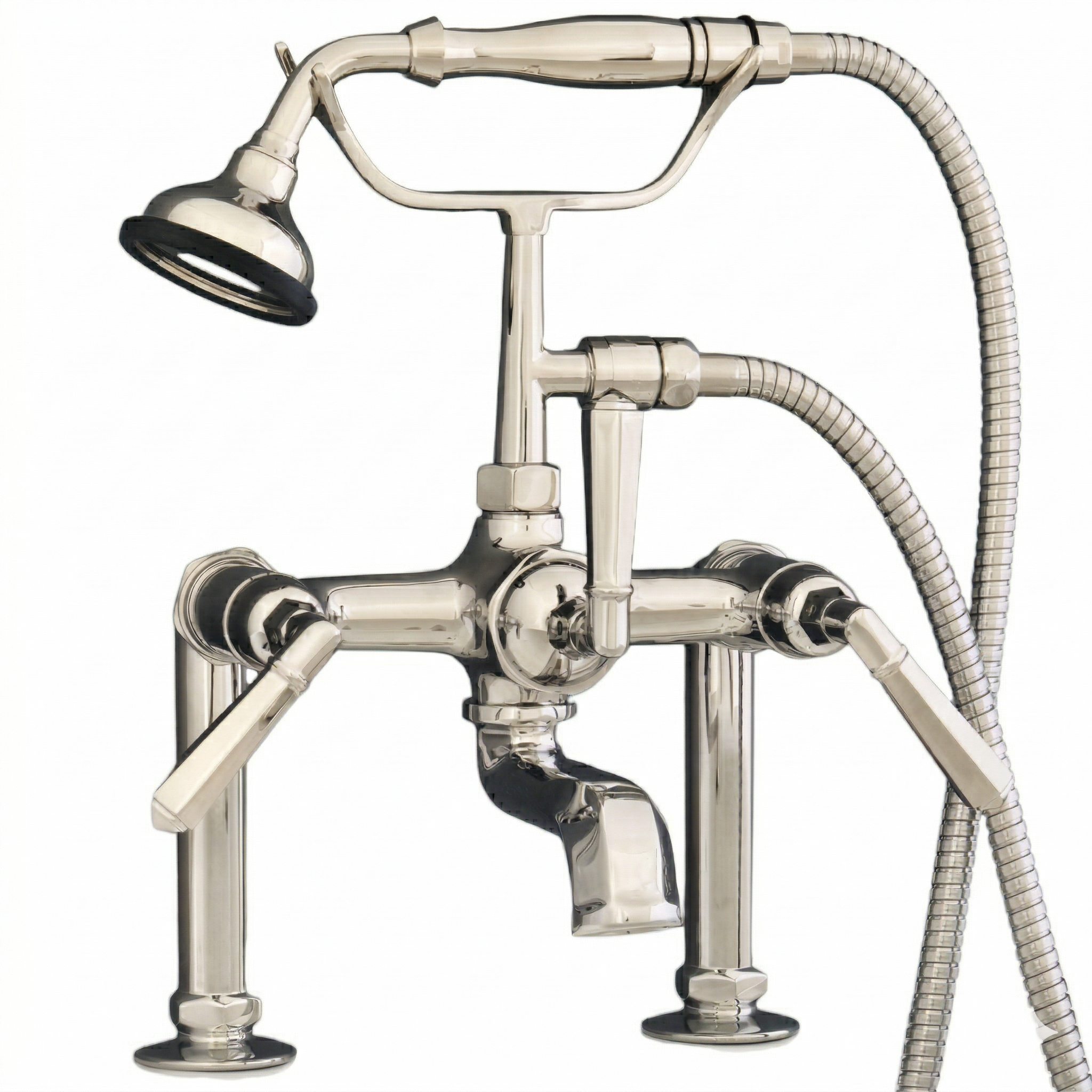 British Telephone Deck Mount Tub Faucet P1009 | Strom Living Polished Nickel - Tub Fillers