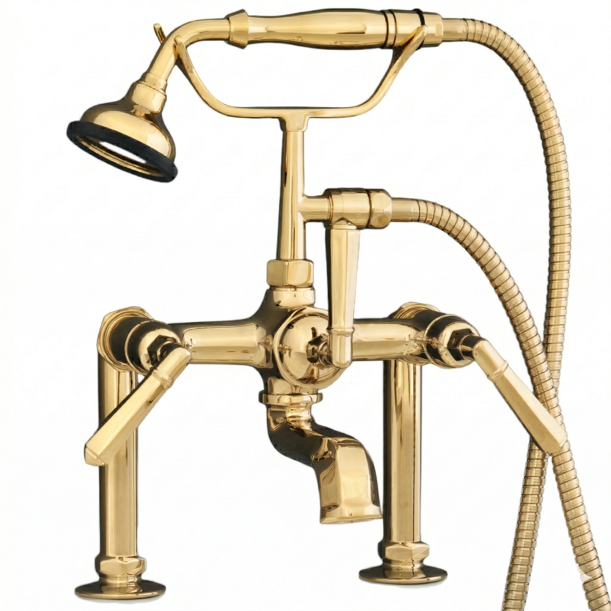 British Telephone Deck Mount Tub Faucet P1009 | Strom Living Polished Brass - Tub Fillers