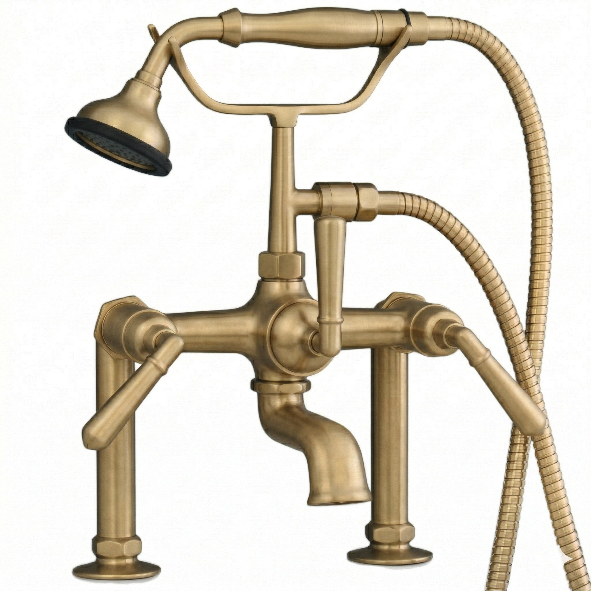 British Telephone Deck Mount Tub Faucet P1009 | Strom Living Raw Brass - Tub Fillers