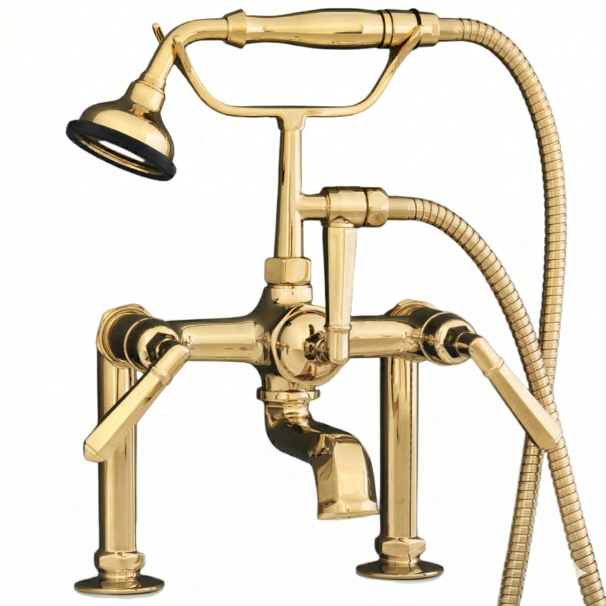 British Telephone Deck Mount Tub Faucet P1009 | Strom Living Supercoat Brass - Tub Fillers