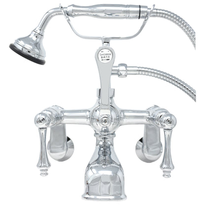 Strom Living British Telephone Tub Faucet with Metal Handheld Shower and Lever Handle