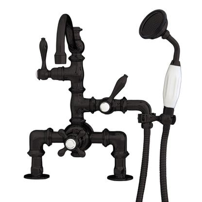 Strom Living Thermostatic Deck Mount Tub Faucet with Fixed Arched Spout