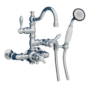 Thermostatic Tub Faucet with Fixed Arched Spout and Handheld Shower P1016 | Strom Living