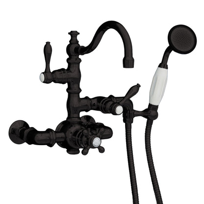Strom Living Thermostatic Tub Faucet with Fixed Arched Spout and Handheld Shower