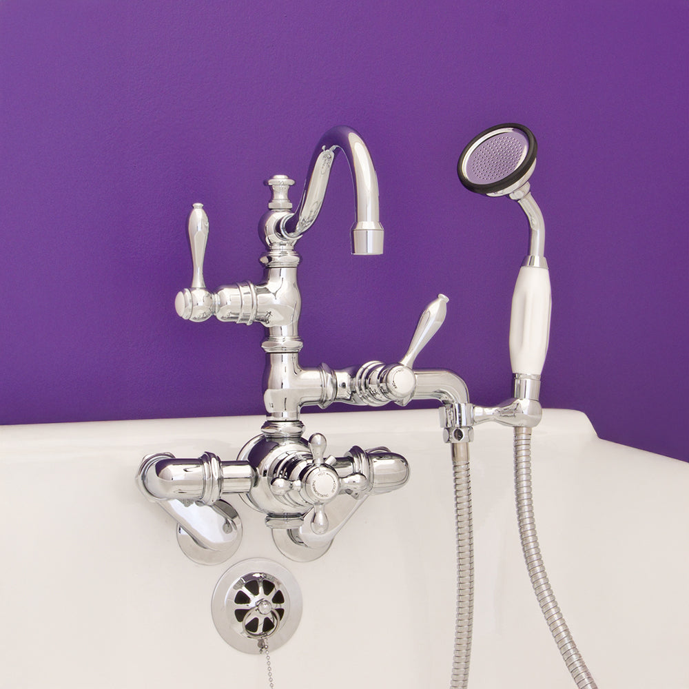 Thermostatic Tub Faucet Cross Handles w/ Handheld P1017 | Strom Living - Tub Fillers