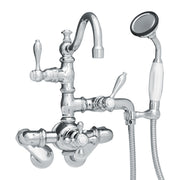 Thermostatic Tub Faucet with Cross Handle and Handheld Shower P1017 | Strom Living