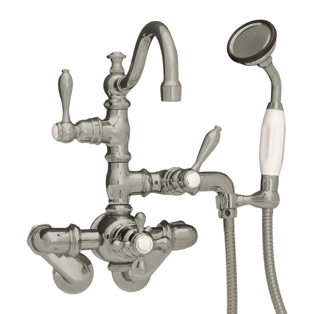 Thermostatic Tub Faucet Cross Handles w/ Handheld P1017 | Strom Living - Tub Fillers