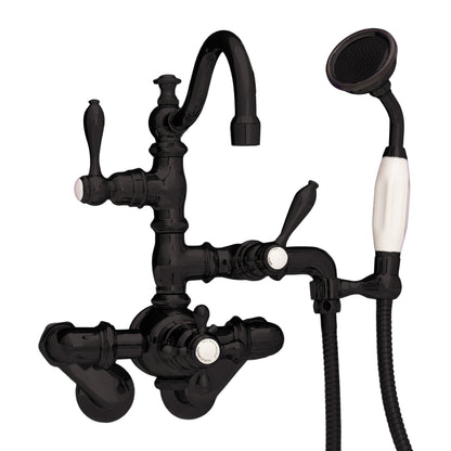 Strom Living Thermostatic Tub Faucet with Cross Handle and Handheld Shower