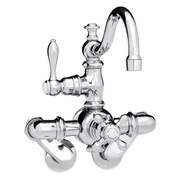 Thermostatic Wall Mount Tub Faucet Arched Spout P1018 | Strom Living Chrome - Tub Fillers