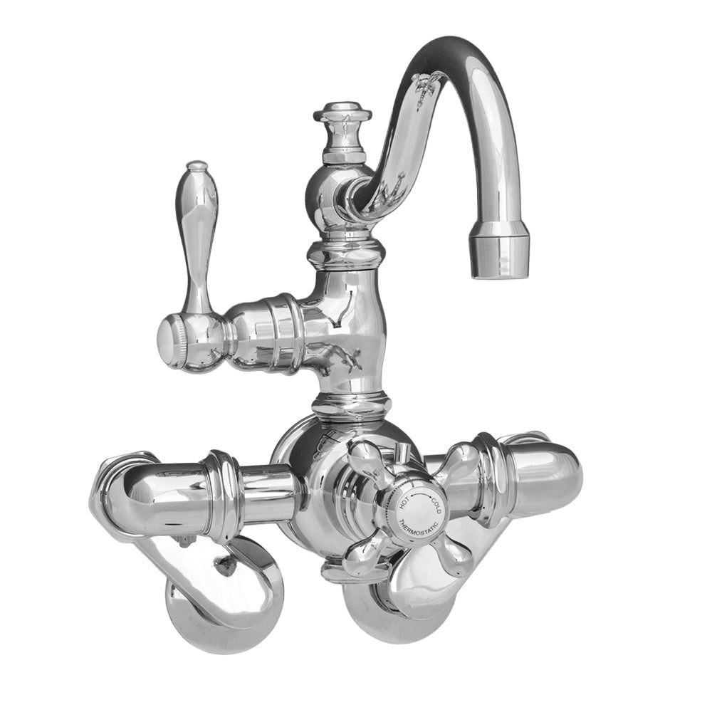 Thermostatic Tub Wall Mount Faucet with Fixed Arched Spout P1018 | Strom Living
