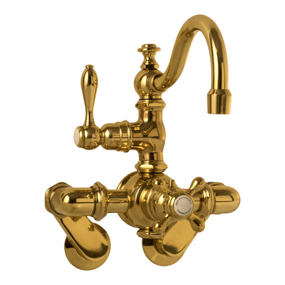 Strom Living Thermostatic Tub Wall Mount Faucet with Fixed Arched Spout