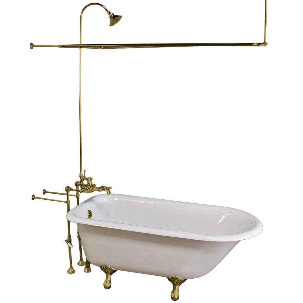 Over the Rim Thermostatic Shower Enclosure Set with 24" Supplies and shower head P1019-28 | Strom Living - Showers