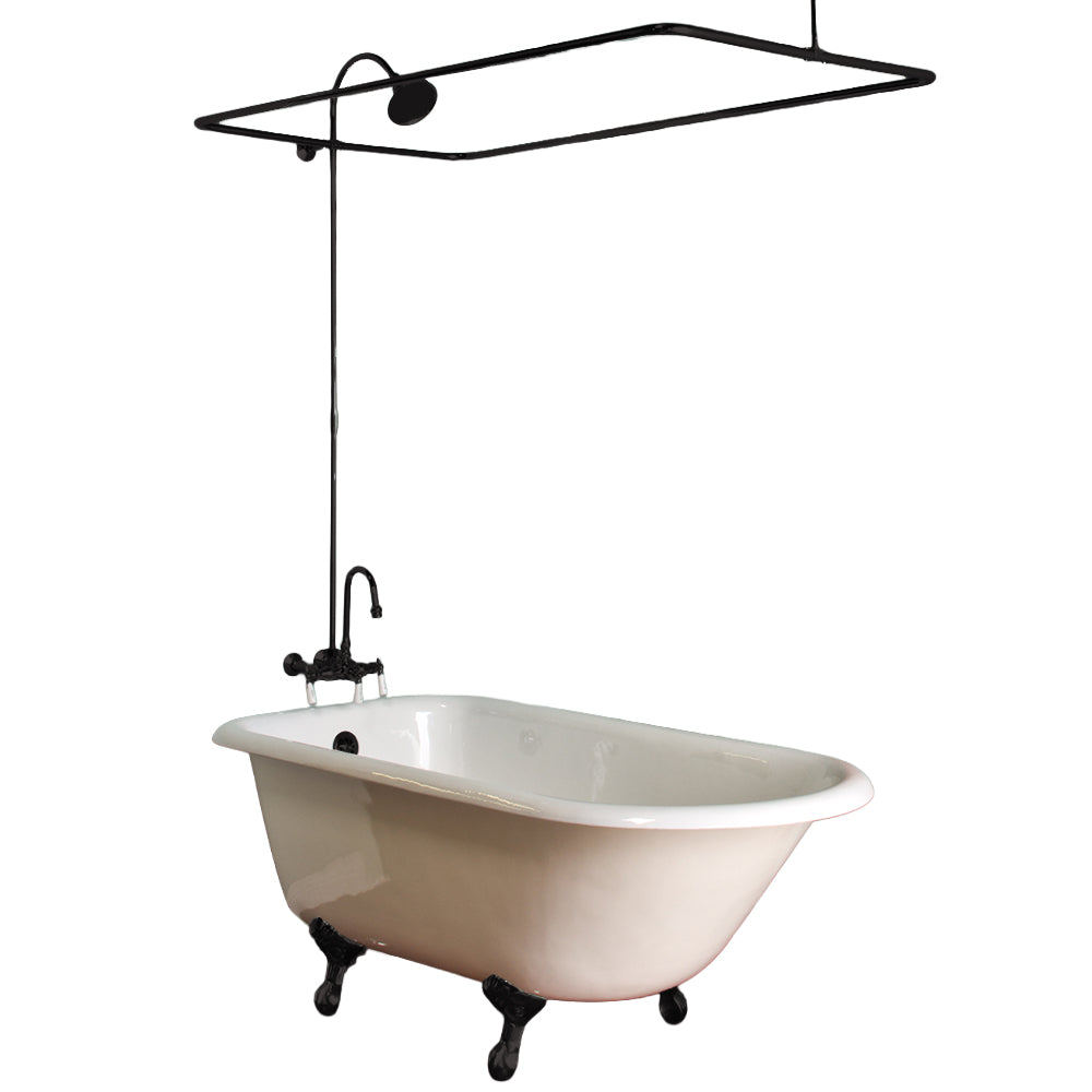 Wall Mount Enclosure Shower Set with Rectangle Enclosure & 1.75 GPM/3 3, 8" Center Faucet Body P1021 | Strom Living - Showers