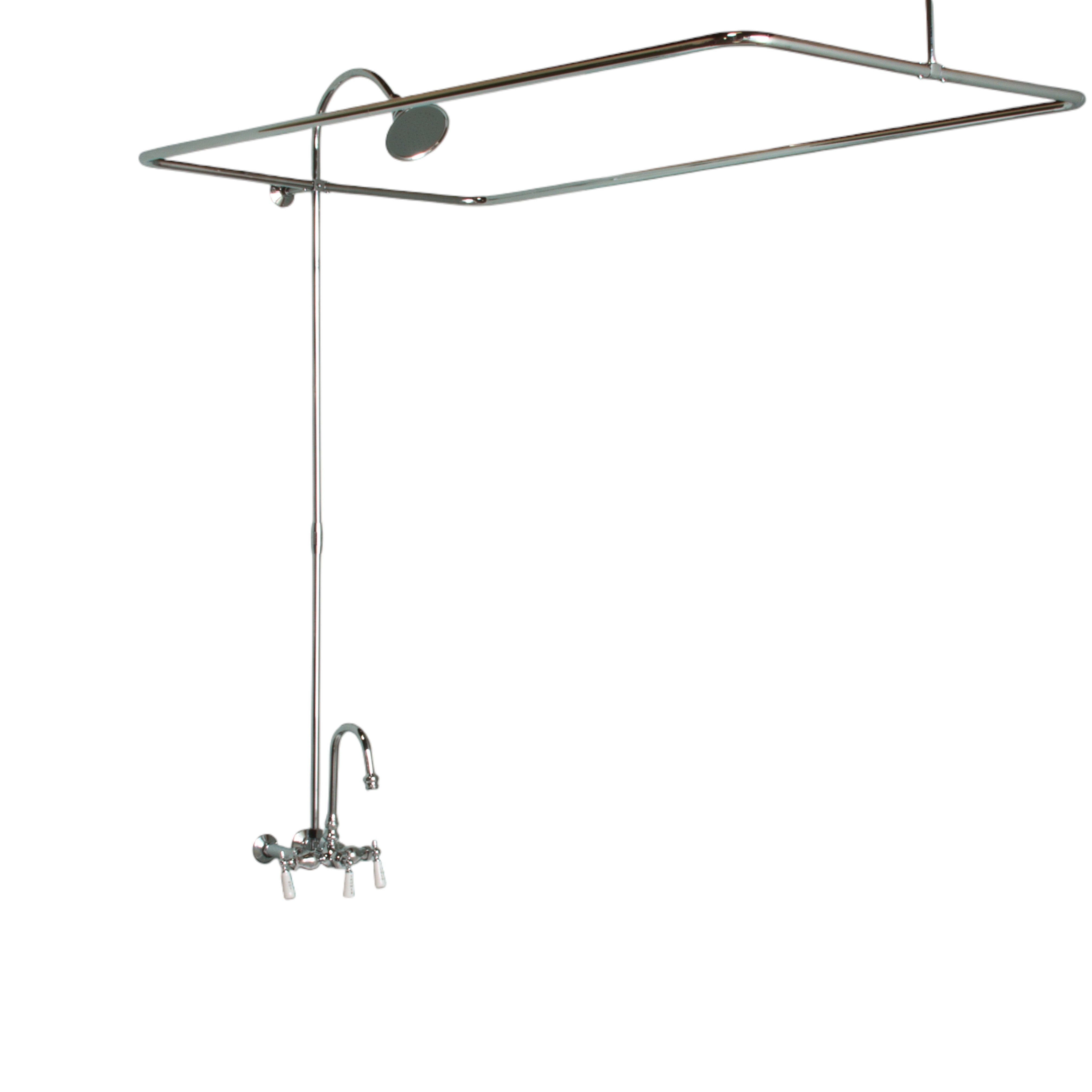 Wall Mount Enclosure Shower Set with Rectangle Enclosure & 1.75 GPM/3 3, 8" Center Faucet Body P1021 | Strom Living - Showers