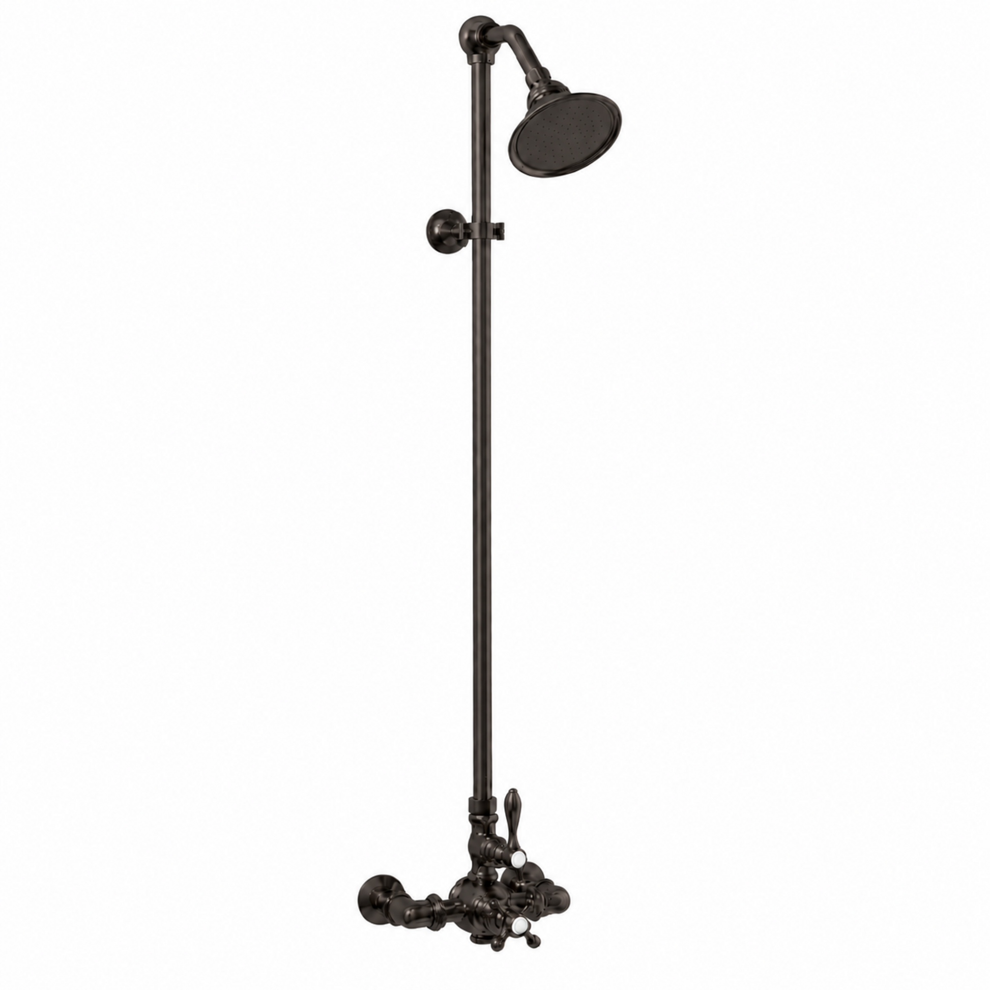Exposed Thermostatic Shower System P1022 | Strom Living Satin Black - Showers