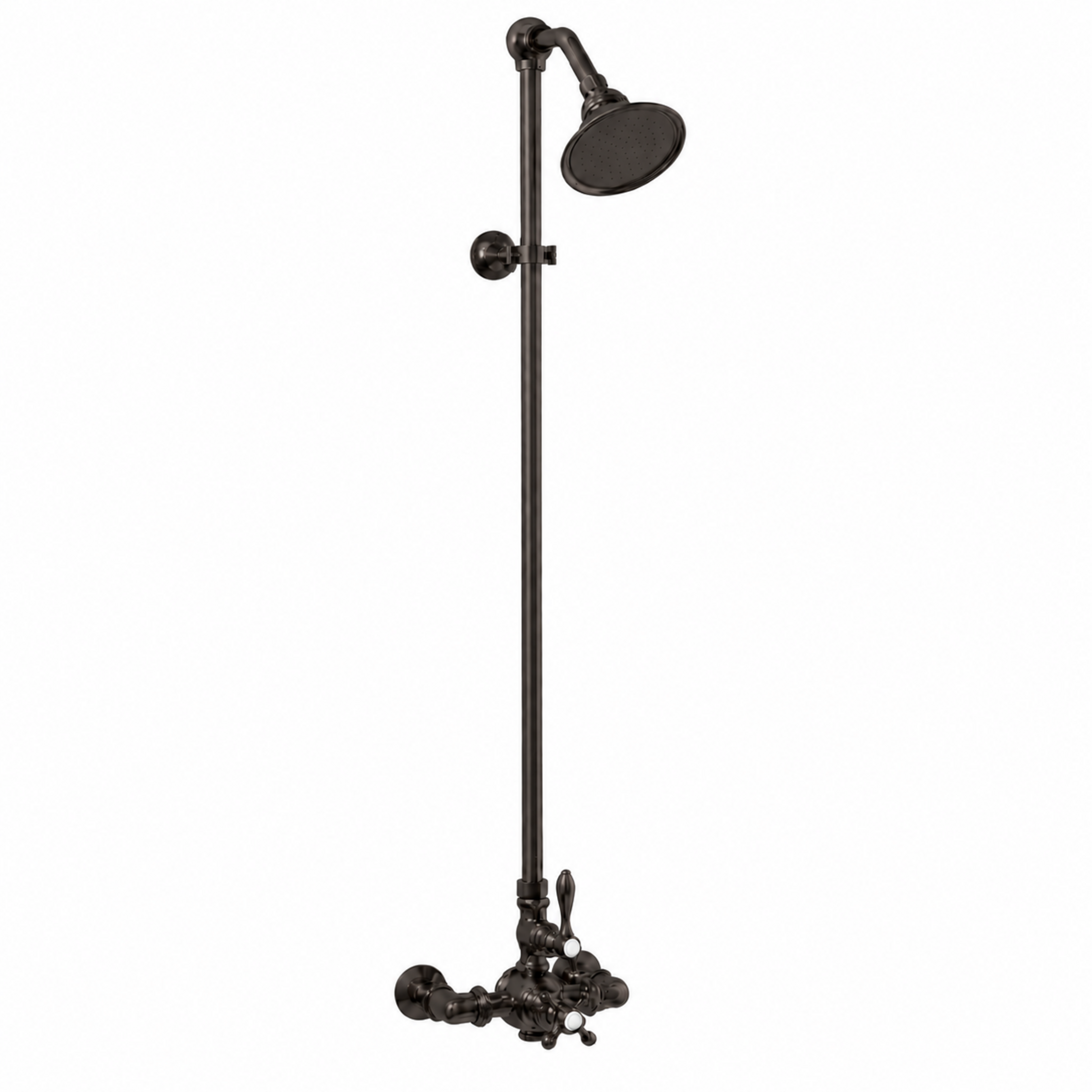 Exposed Thermostatic Shower System P1022 | Strom Living Satin Black - Showers