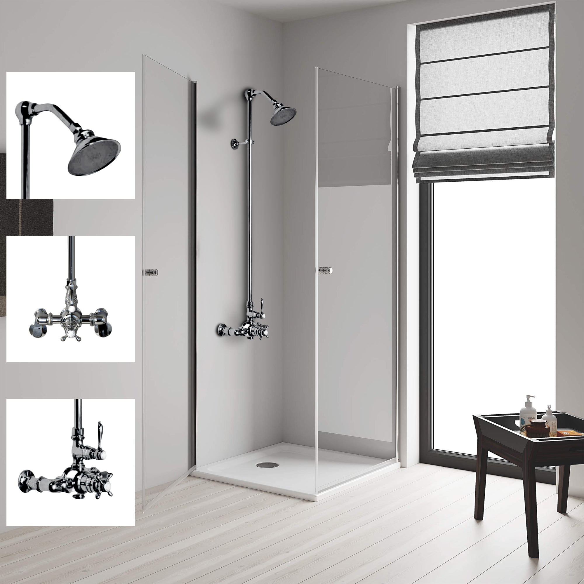 Exposed Thermostatic Shower System P1022 | Strom Living - Showers