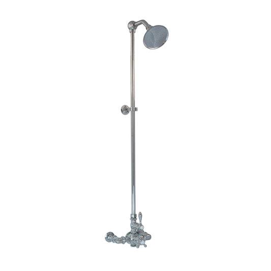 Exposed Thermostatic Shower System Wall Mounted with 1.75 GPM Lever/Cross Handles