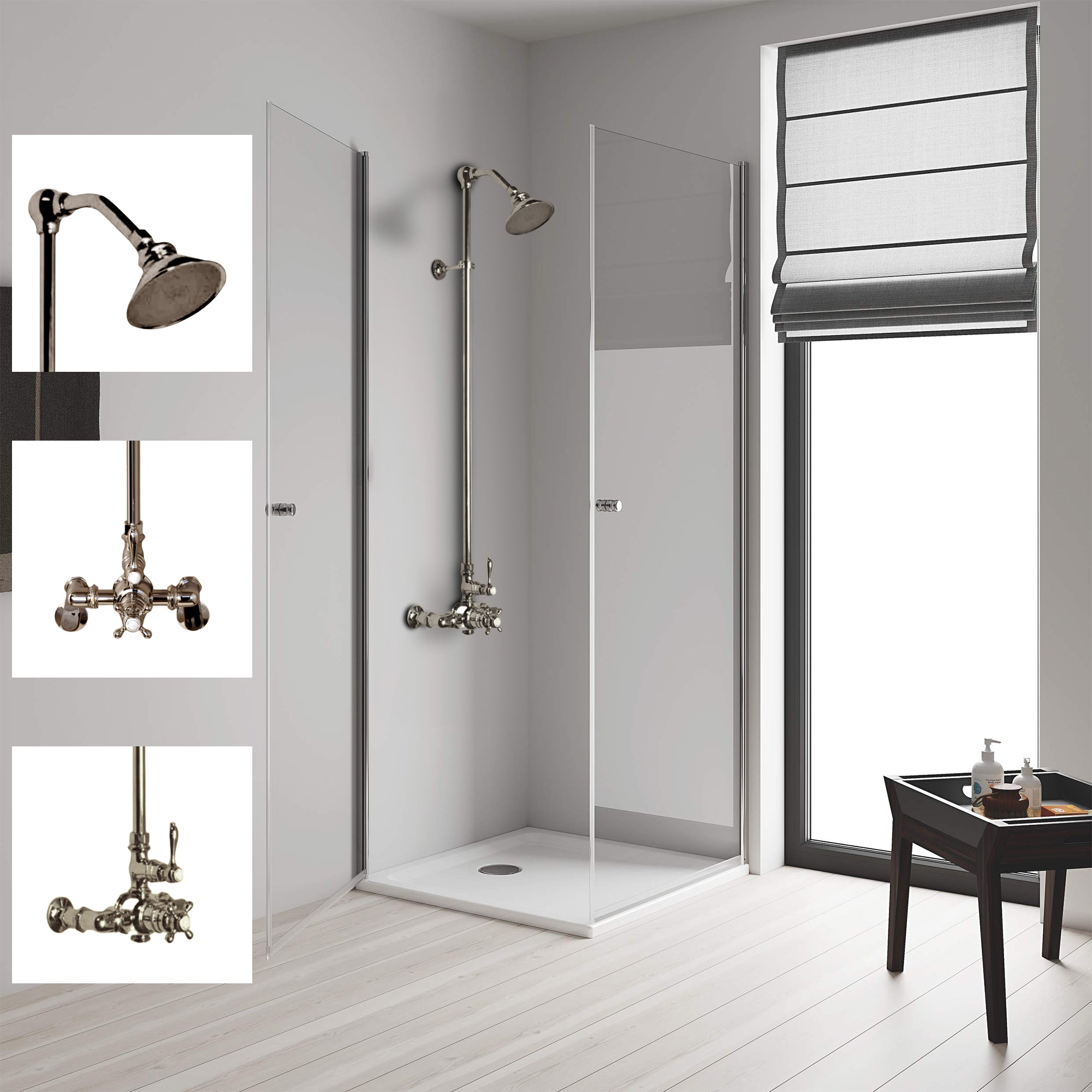 Exposed Thermostatic Shower System P1022 | Strom Living - Showers