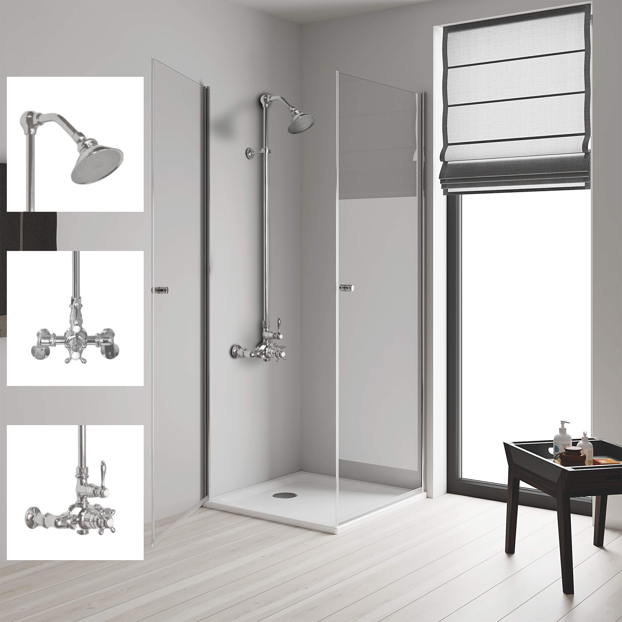 Exposed Thermostatic Shower System P1022 | Strom Living - Showers