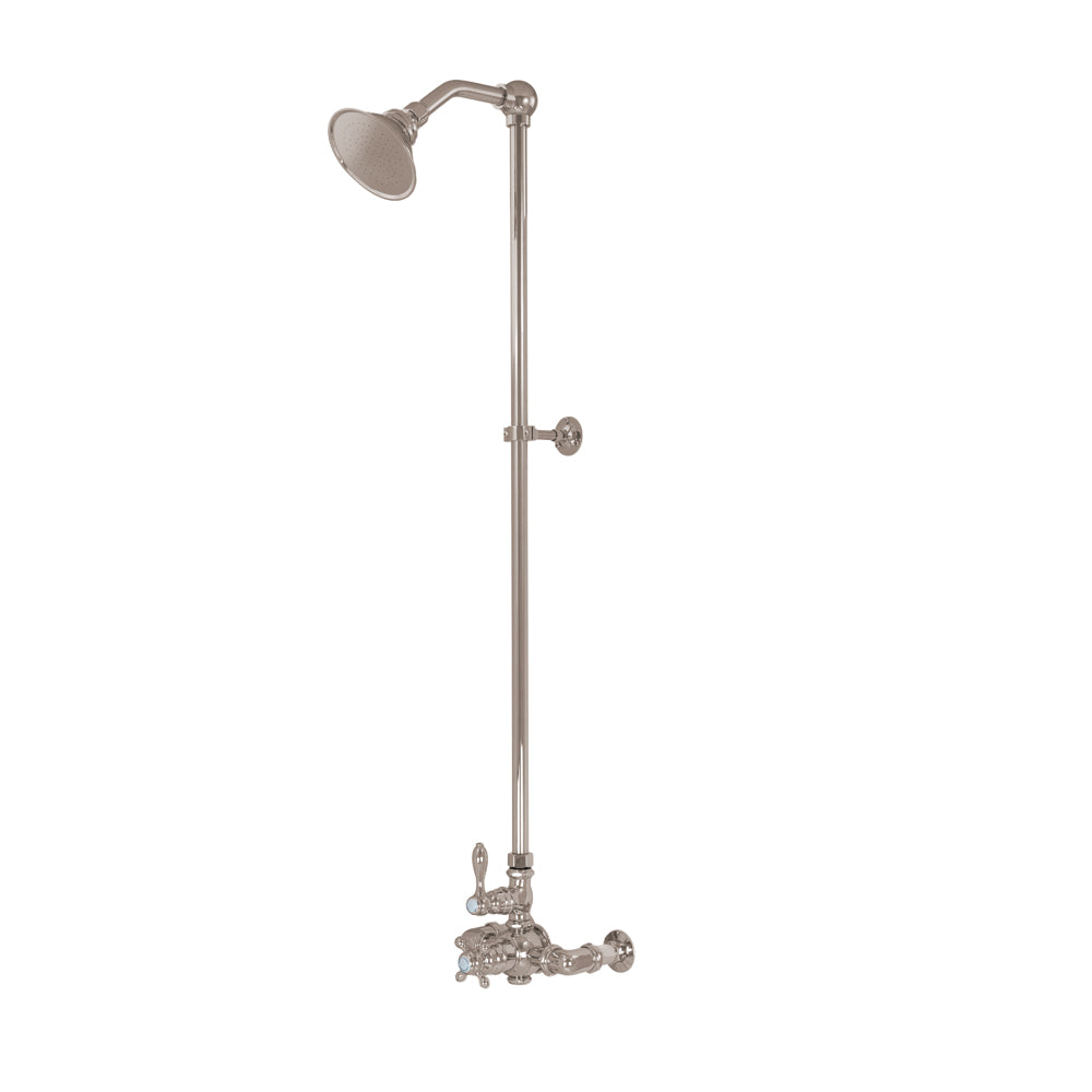 Exposed Thermostatic Shower System Wall Mounted with 1.75 GPM Lever/Cross Handles