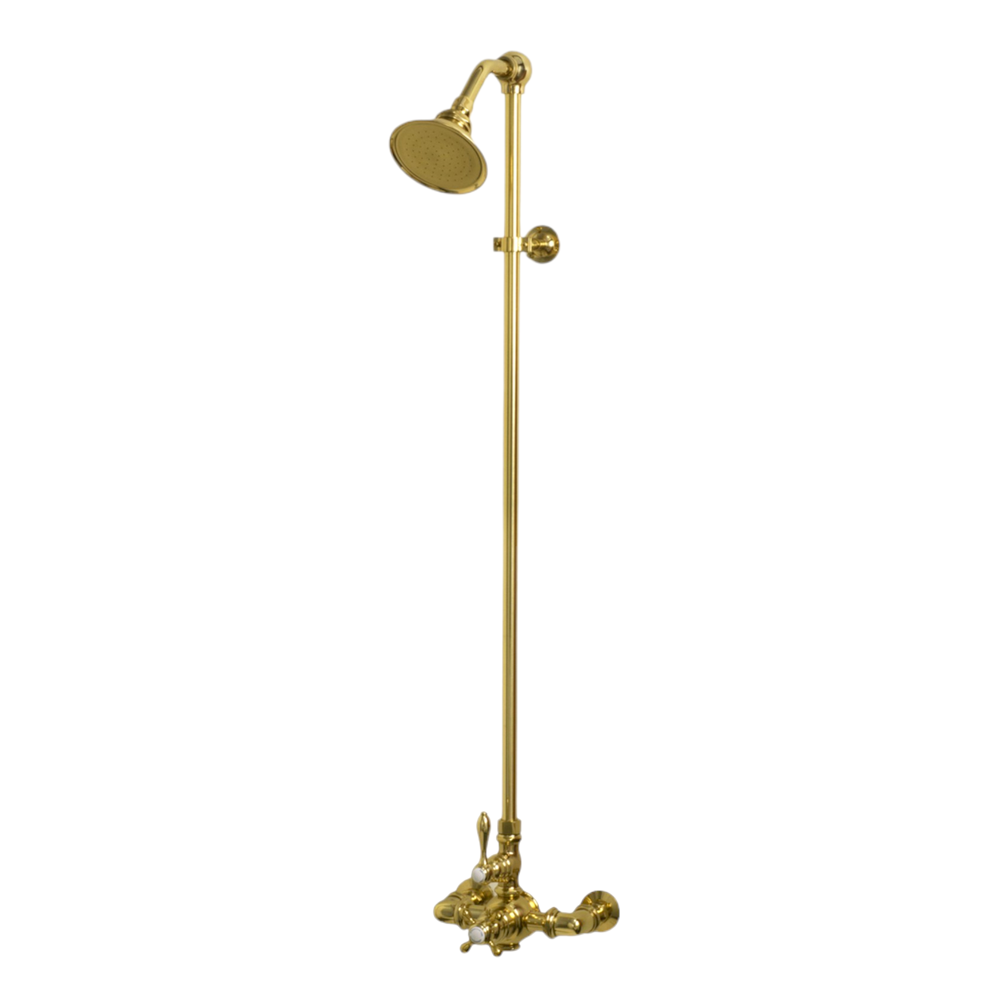 Exposed Thermostatic Shower System P1022 | Strom Living Polished Brass - Showers