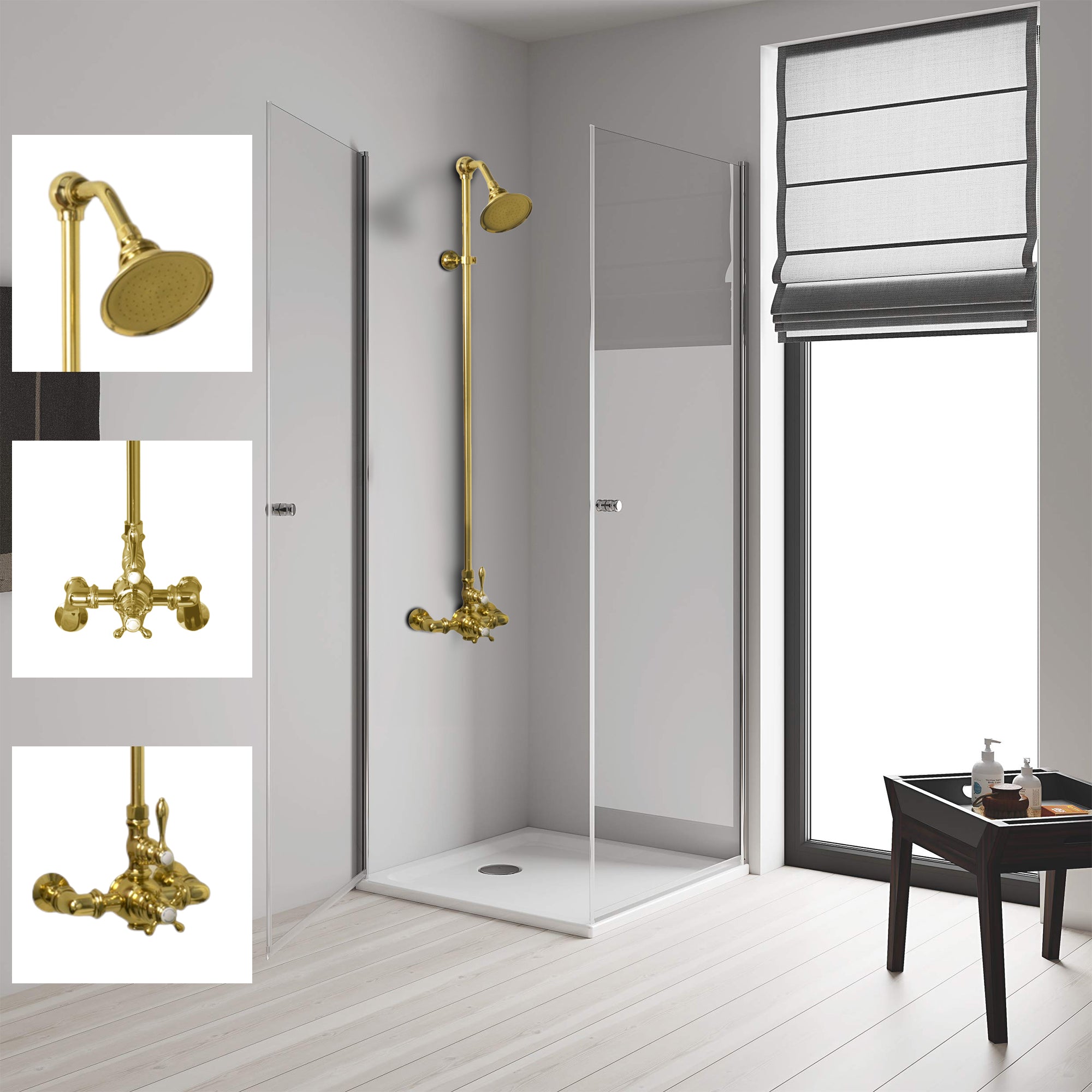 Exposed Thermostatic Shower System P1022 | Strom Living - Showers