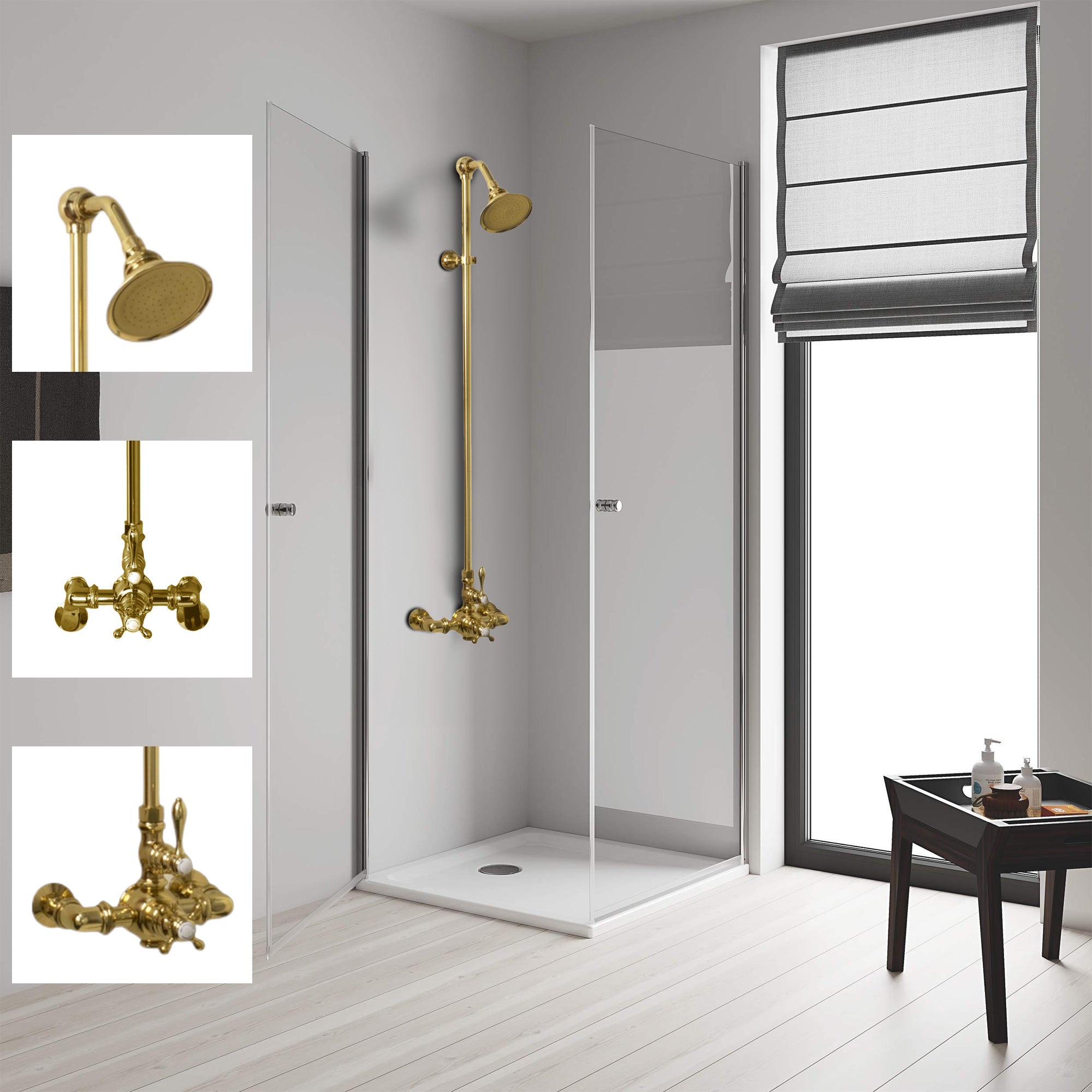 Exposed Thermostatic Shower System P1022 | Strom Living - Showers