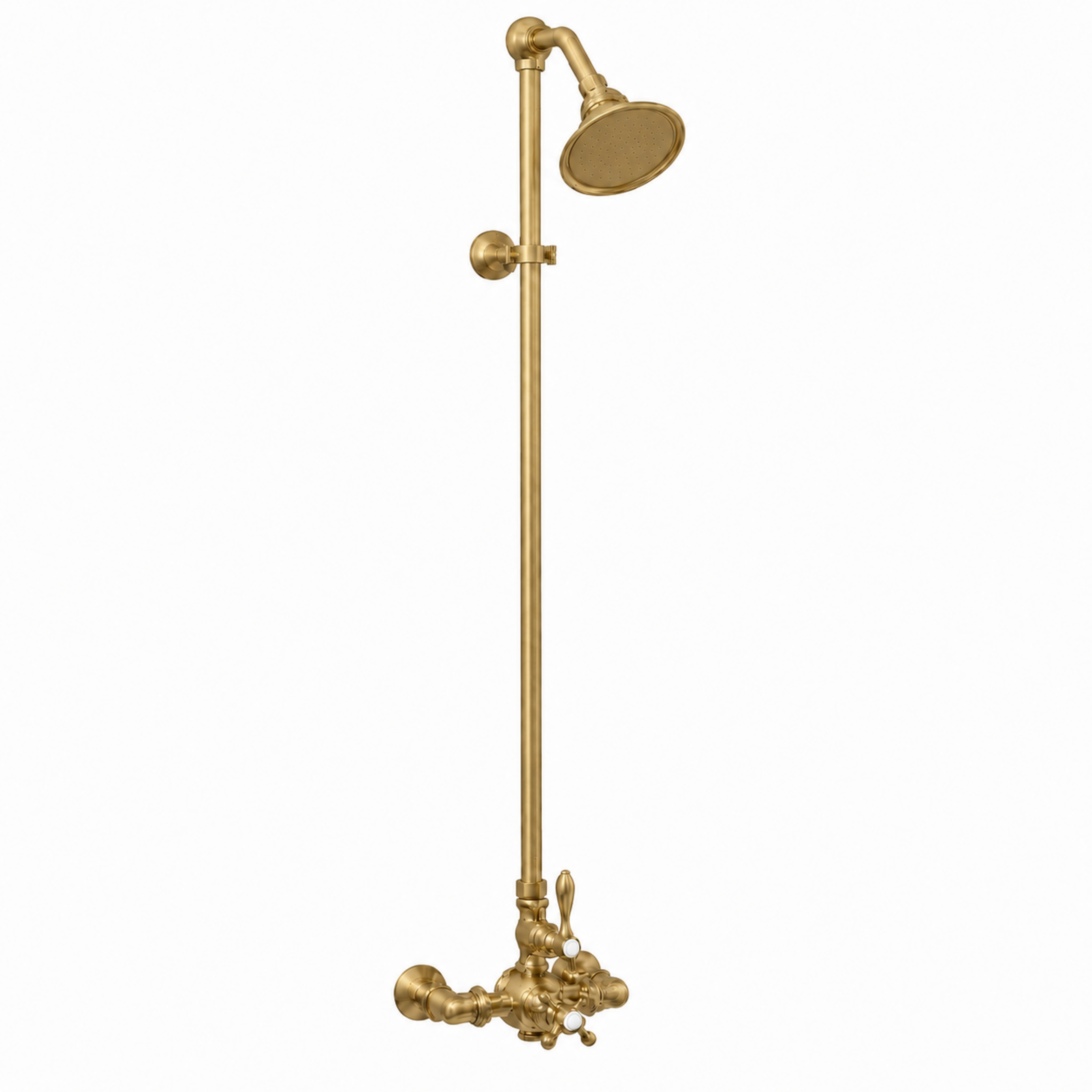 Exposed Thermostatic Shower System P1022 | Strom Living Raw Brass - Showers