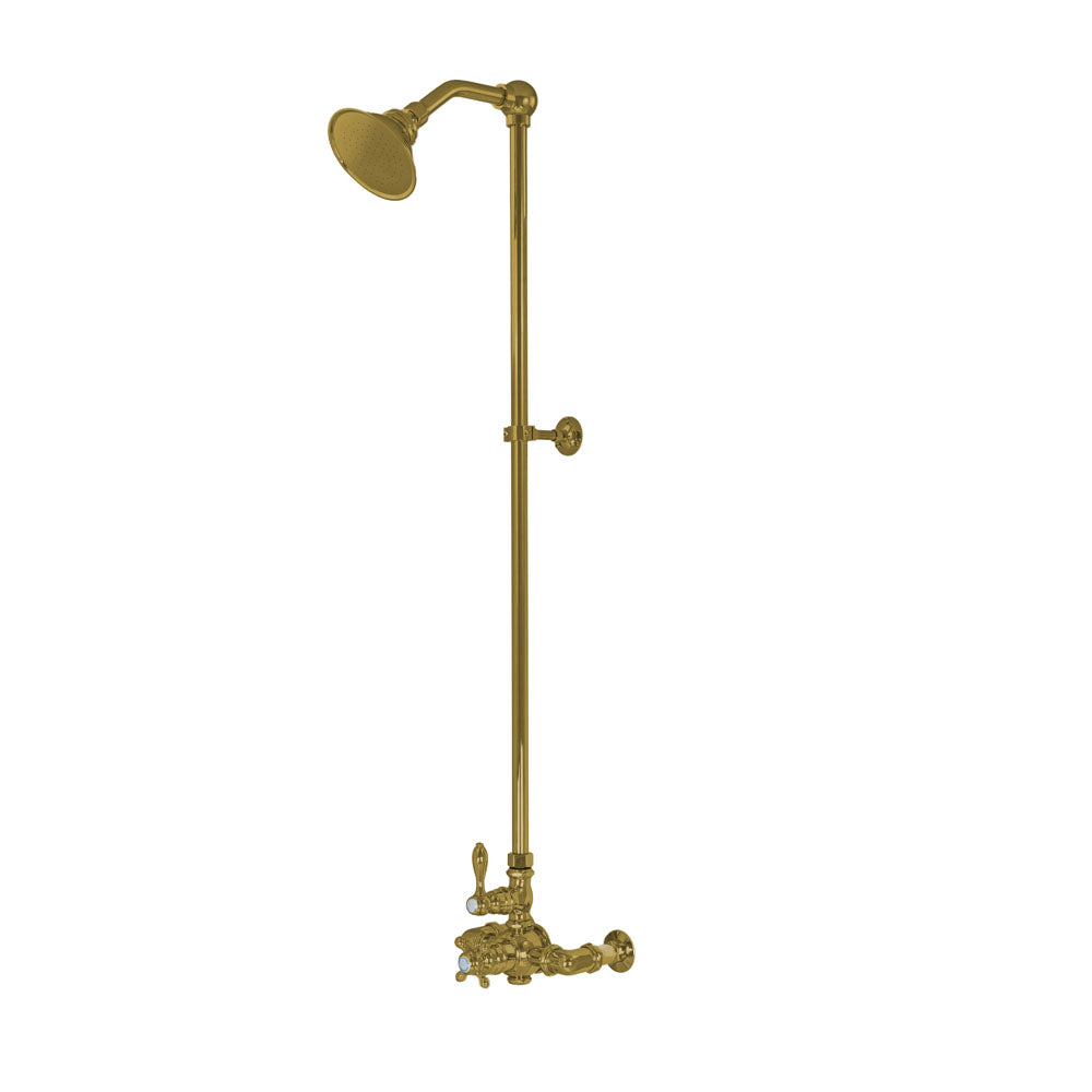 Exposed Thermostatic Shower System P1022 | Strom Living Supercoat Brass - Showers