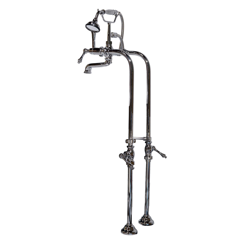 Faucet & Over the Rim Supply Set Kit with Lever Handles P1144 | Strom Living With Handheld Shower - Tub Fillers