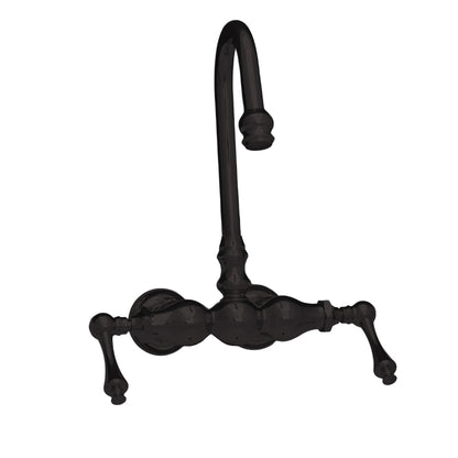 Strom Living 3 Ball Tub Faucet with Gooseneck Spout, Supply Nuts and Metal Lever Handles