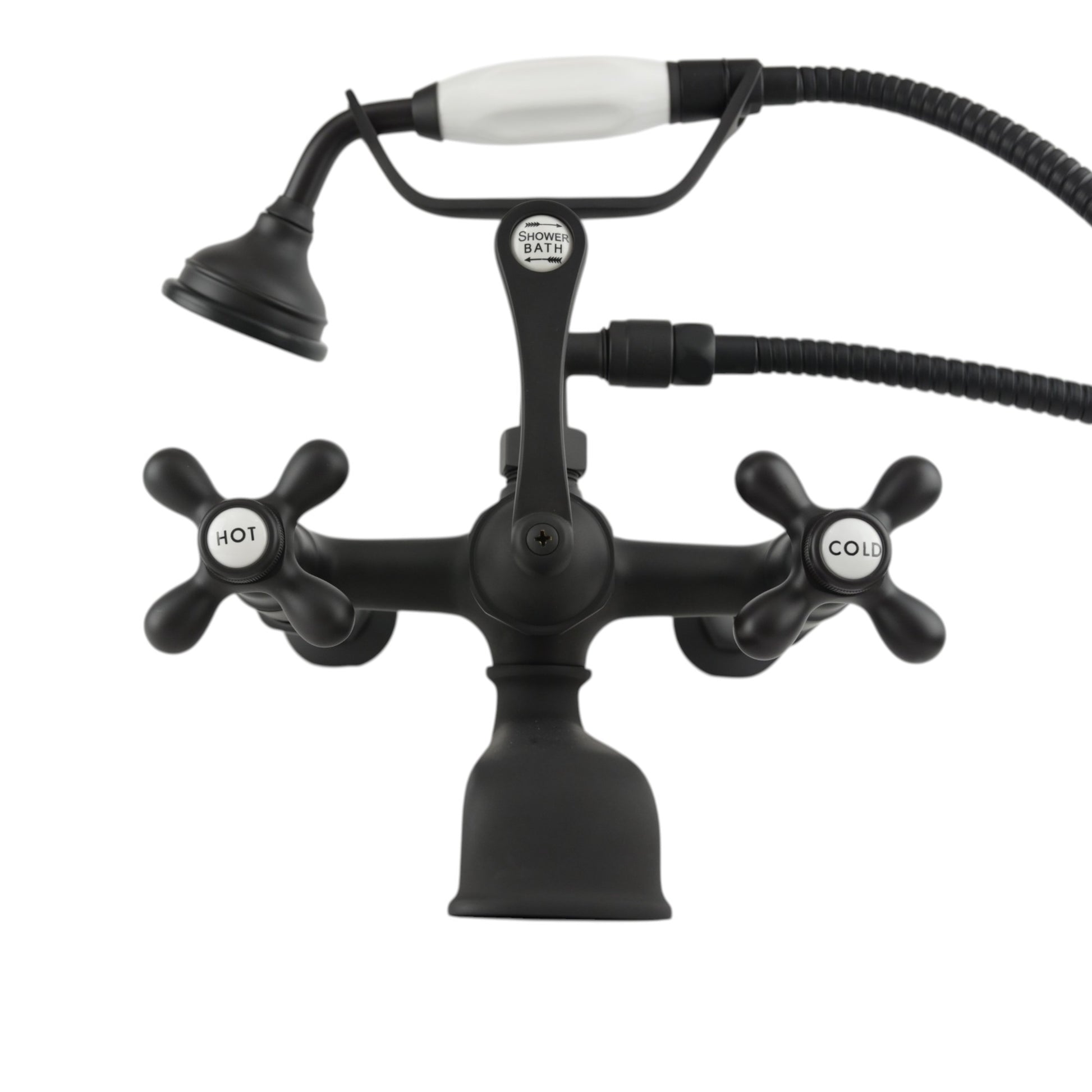 British Telephone Wall Mount Faucet P1027 | Strom Living Cross-Point Handles - Tub Fillers