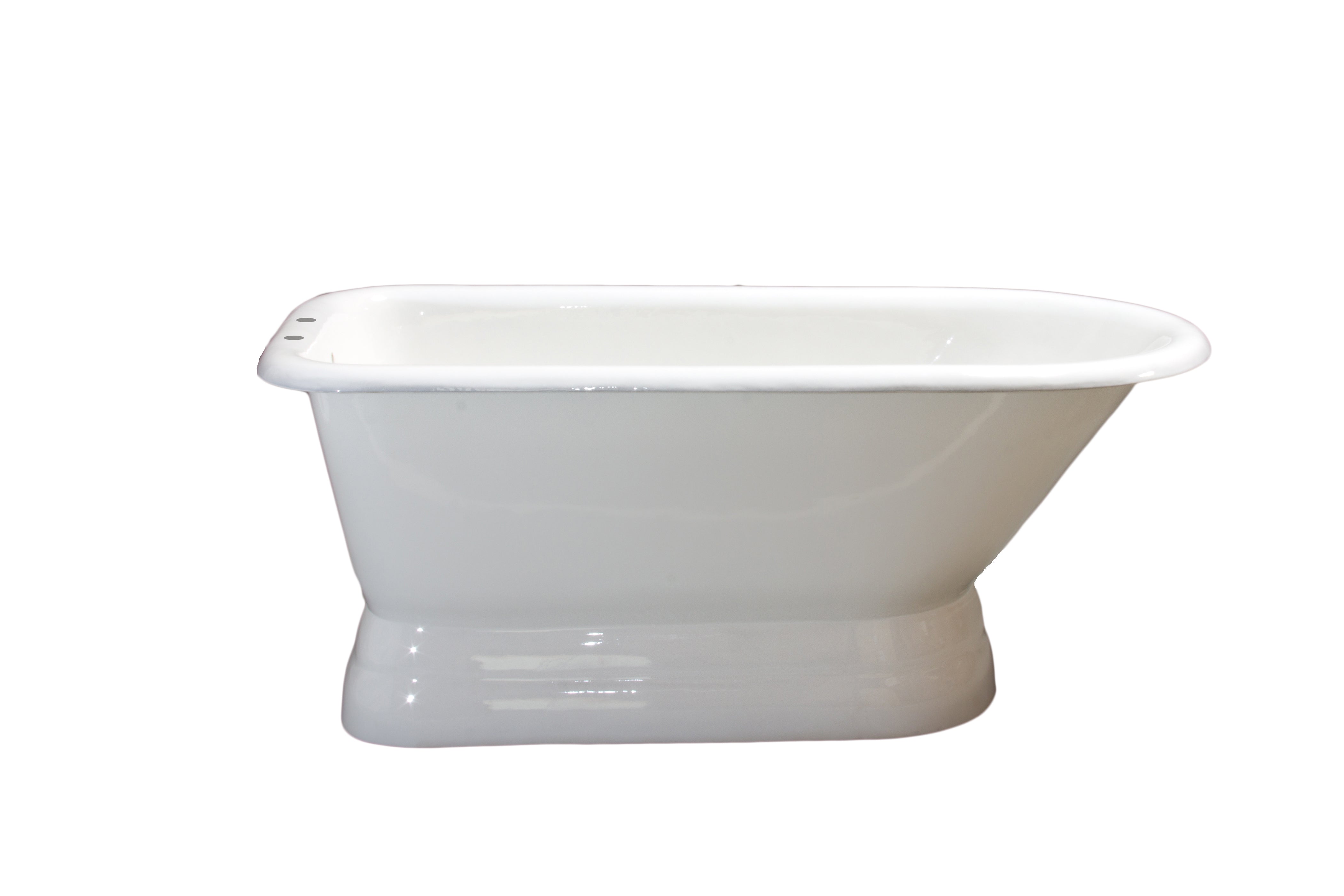 The Michigan Cast Iron Traditional Slipper Tub 5' Pedestal with Rim Drilled Holes P1030 | Strom Living