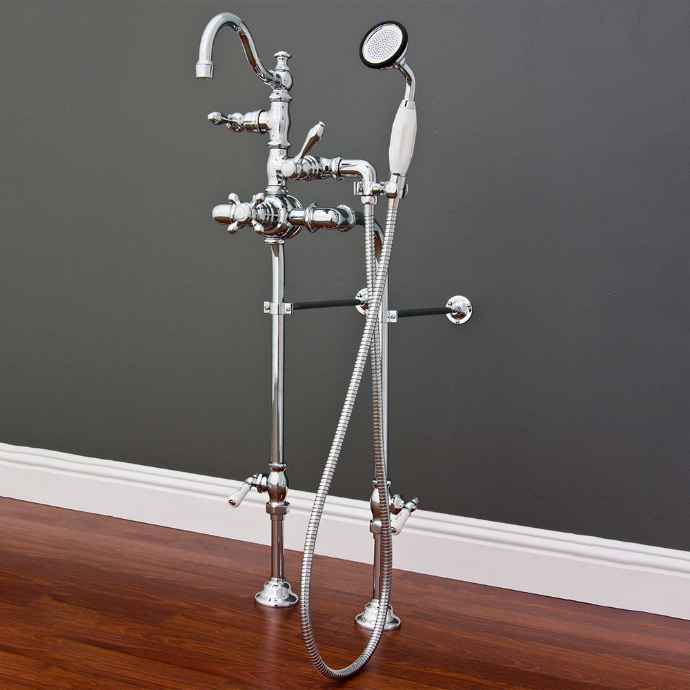 Thermostatic Deck Mount Tub Faucet w/ Handheld P1032 | Strom Living - Tub Fillers