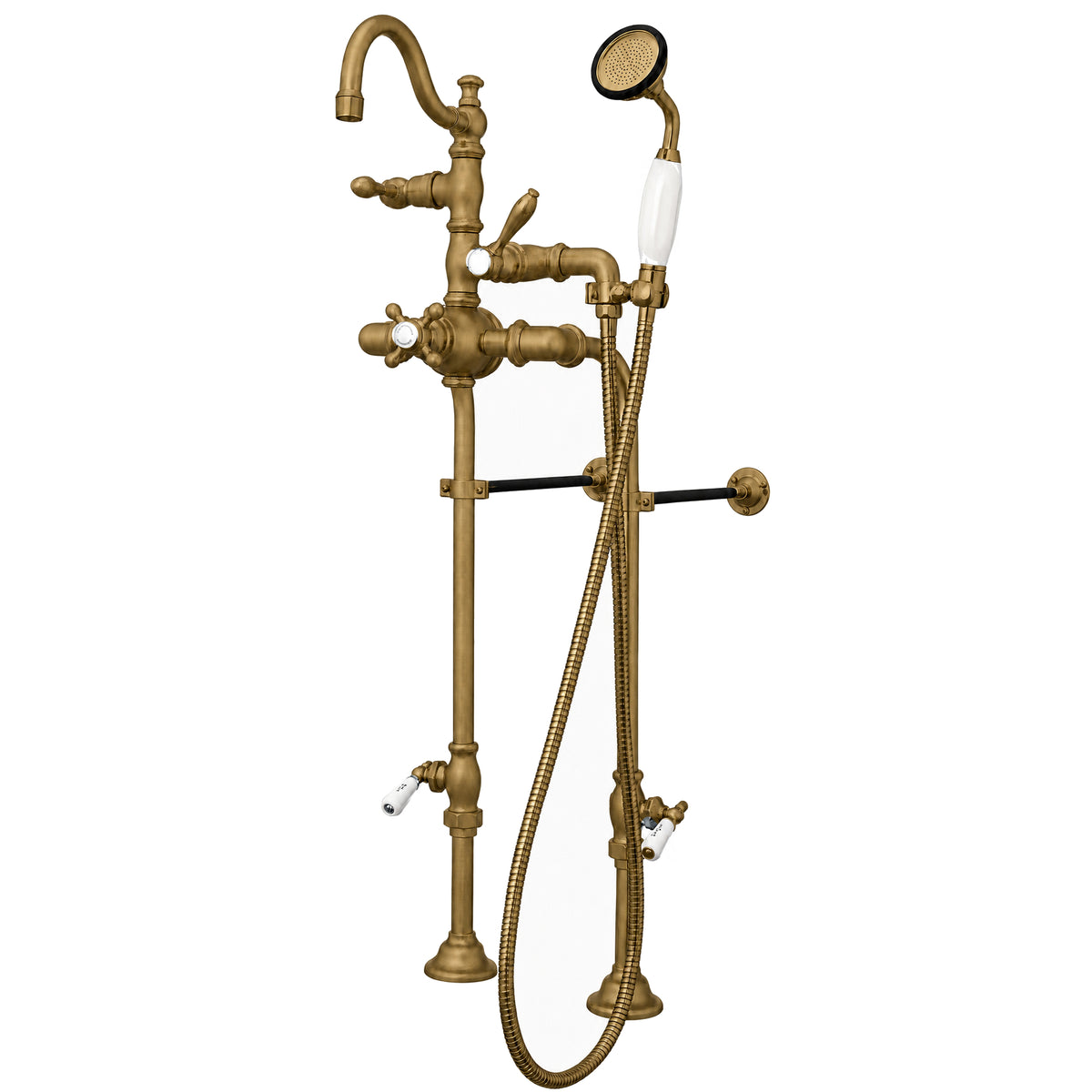 Thermostatic Deck Mount Tub Faucet w/ Handheld P1032 | Strom Living