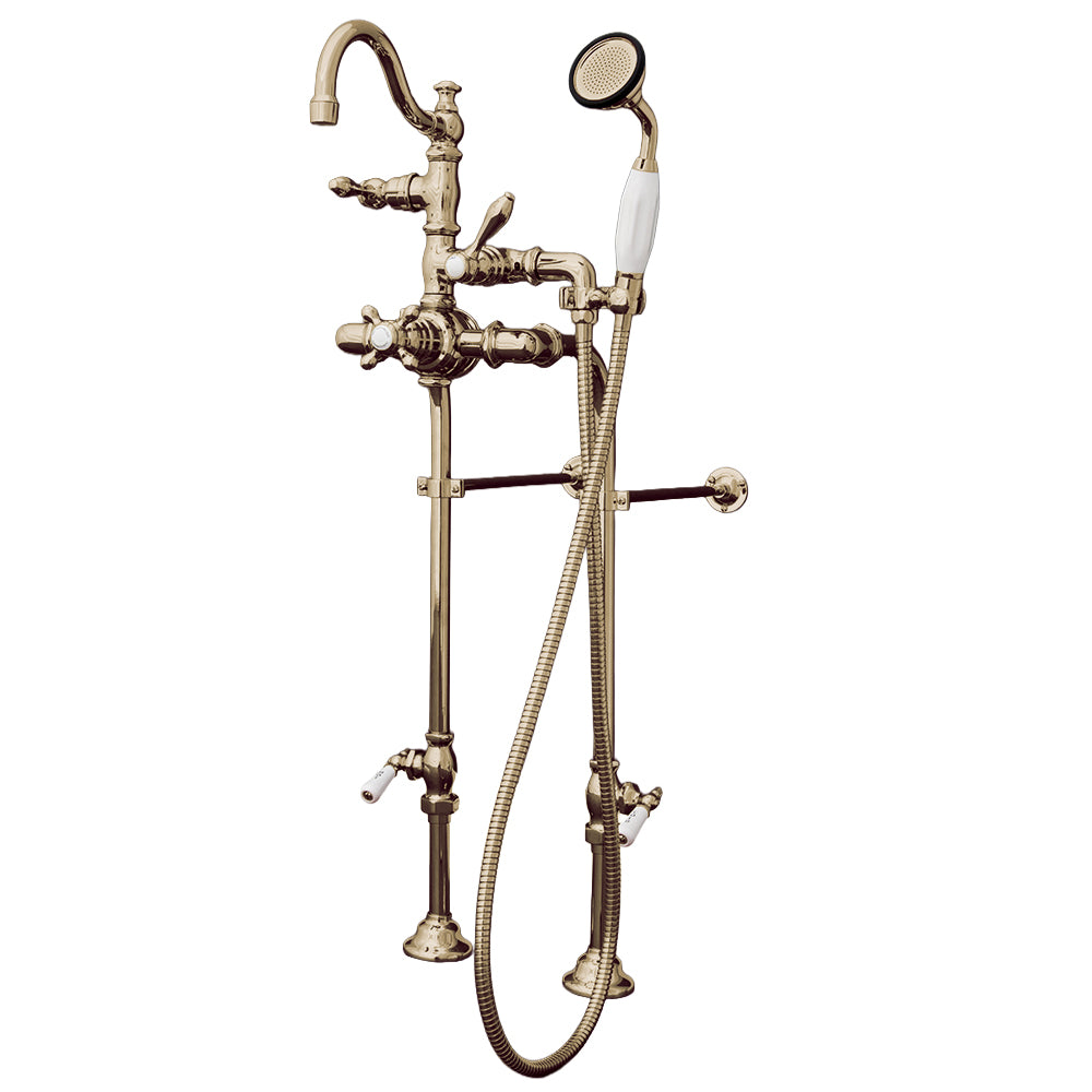 Strom Living Thermostatic Deck Mount Tub Faucet with Adjustable centers