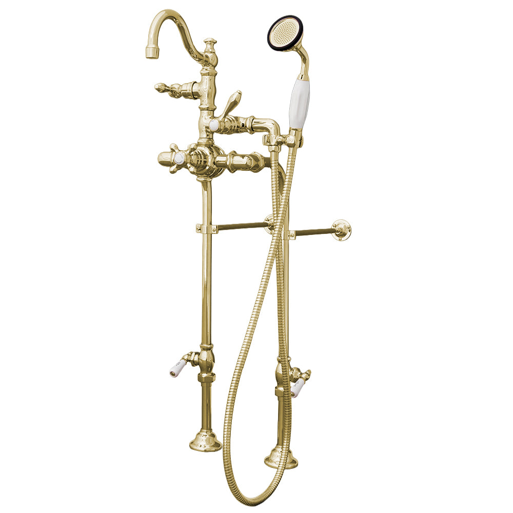 Thermostatic Deck Mount Tub Faucet with Adjustable centers P1032 | Strom Living