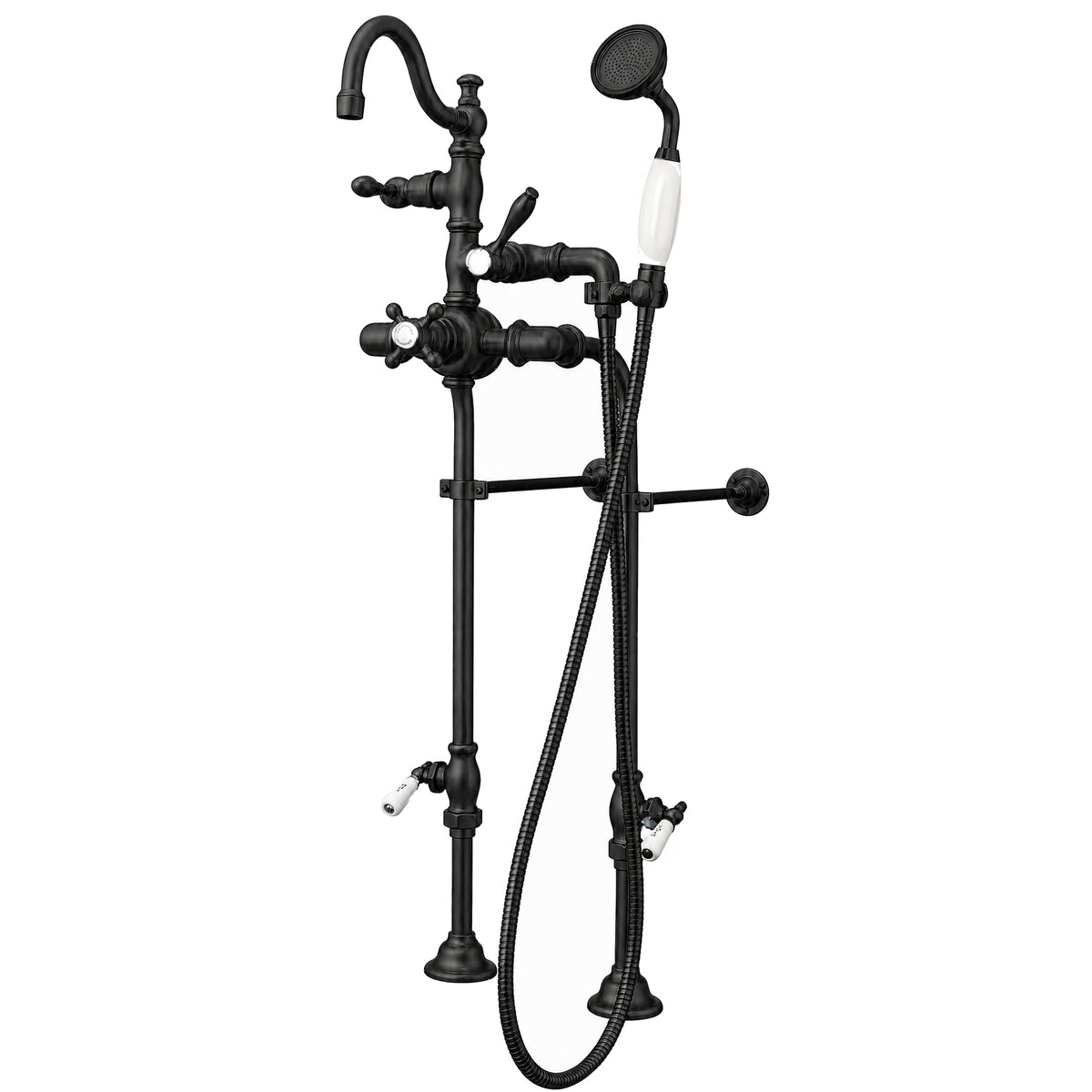 Thermostatic Deck Mount Tub Faucet w/ Handheld P1032 | Strom Living Oil Rubbed Bronze - Tub Fillers