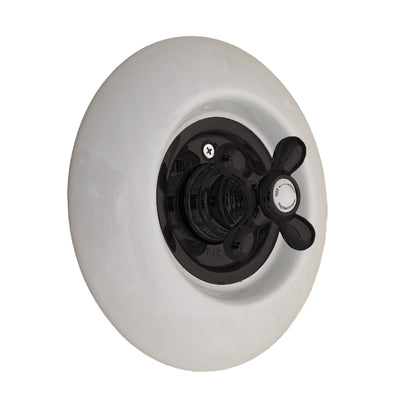 Strom Living Thermo Shower Control with Round Porcelain Plate and Cross Handle