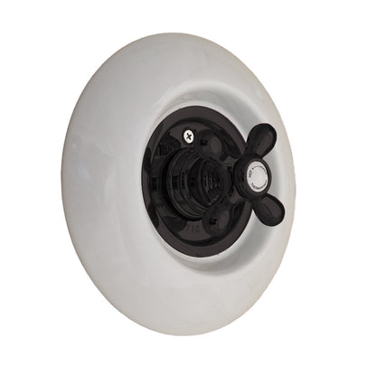 Strom Living Thermo Shower Control with Round Porcelain Plate and Cross Handle