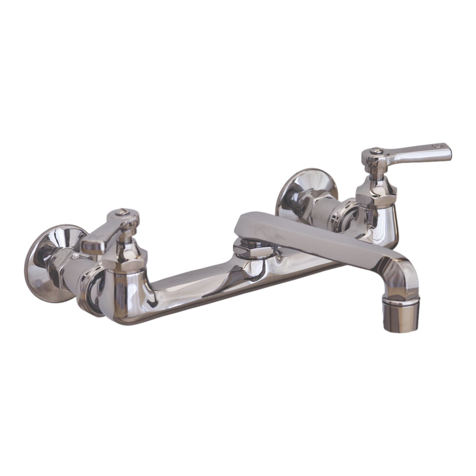 Deco Kitchen Faucet with Lever Handles, 8" Centers and Spout Extension P1045 | Strom Living - Kitchen Faucets